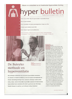 Buteyko artikel van Dick Kuiper in het blad van de Hyperventilatie Stichting